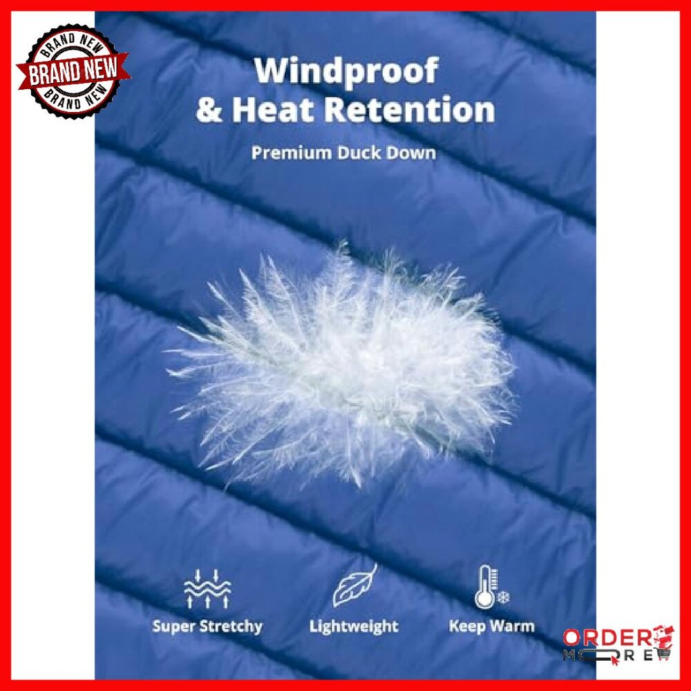 Lightweight Packable Down Puffer Jacket Hooded Wi… - image 4